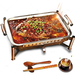高档美味美食精品烤鱼装饰