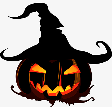 黑色恐怖南瓜灯