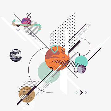 孟菲斯风格几何图形素材_孟菲斯风格几何图形图片元素-觅元素