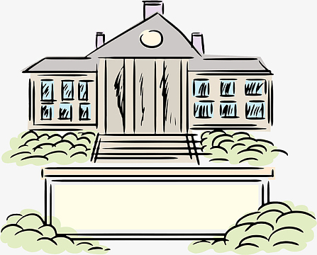 卡通插图博物馆建筑