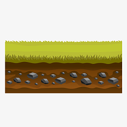 地面上火山岩浆矢量图