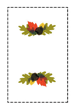 卡通树叶边框矢量图