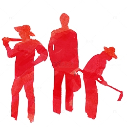 五一劳动节人物装饰