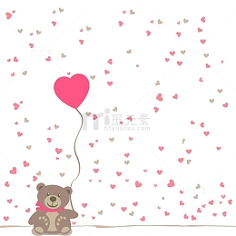小熊气球壁纸