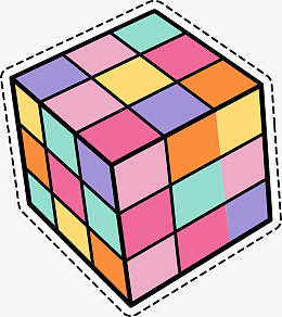 卡通魔方墙纸