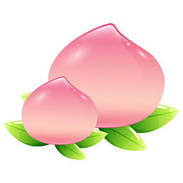 粉色卡通桃子装饰