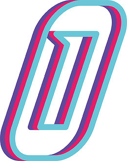 抖音风格矢量创意拼色抽象英文字