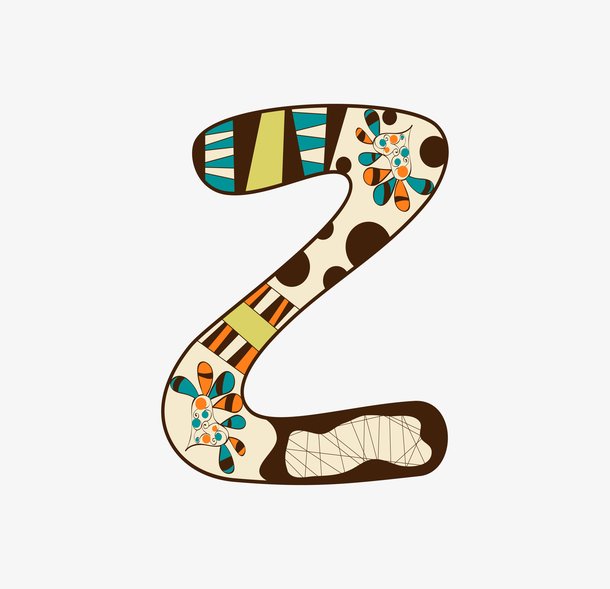 创意卡通装饰英文字母z