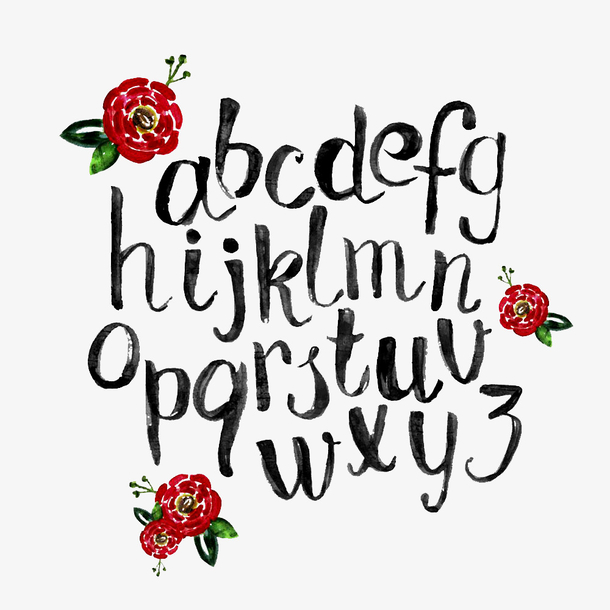 关键词 : 毛笔英文手写体,水墨字体,英文字体,创意字母,英文艺术字