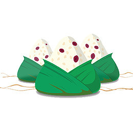彩色可爱装饰端午粽子设计图