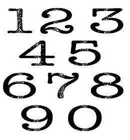手给黑色设计数字