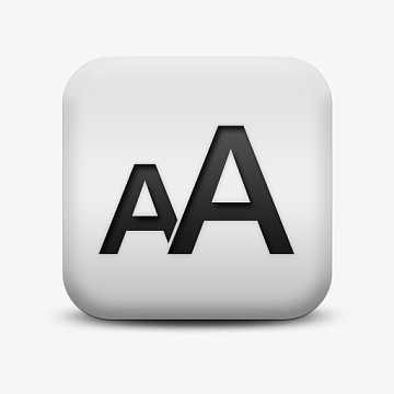 磨砂白广场图标字母数字字体大小