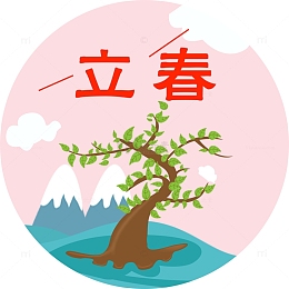 立春海报装饰图案