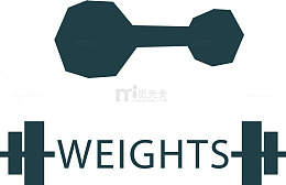 矢量图杠铃网页元素