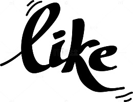 like黑色手写字体