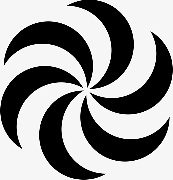 圆形旋转矢量放射图案