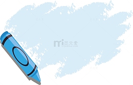 蓝色蜡笔涂鸦