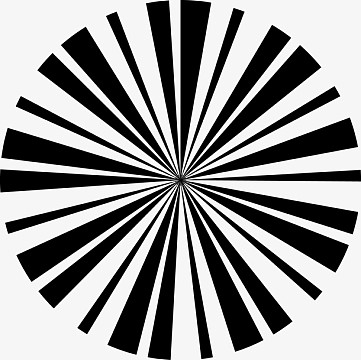黑白放射图案