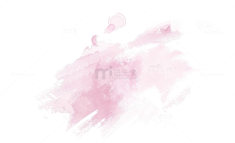粉红色水彩肌理笔刷免抠图