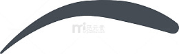 弯曲眉毛形状素材图