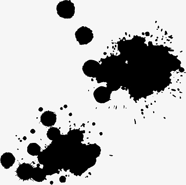 黑色喷墨创意油画笔刷