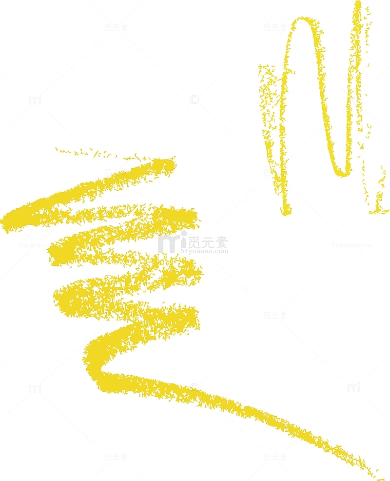 黄色彩色铅笔笔刷图案矢量素材