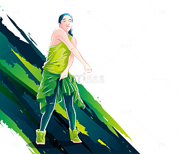 运动女孩矢量