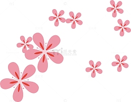 线描桃花十里桃花林
