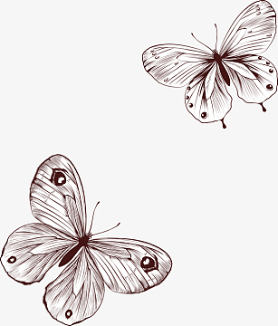 卡通蝴蝶背景素材_卡通蝴蝶背景图片元素-觅元素