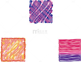 彩色彩铅涂鸦笔刷免抠图