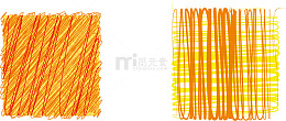 橙红色彩铅笔刷免抠图