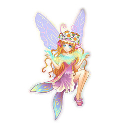 可爱的卡通花仙子png小精灵美女小精灵png美丽的卡通小花仙png插画小