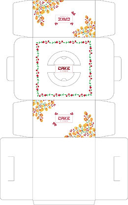 花朵包装矢量图
