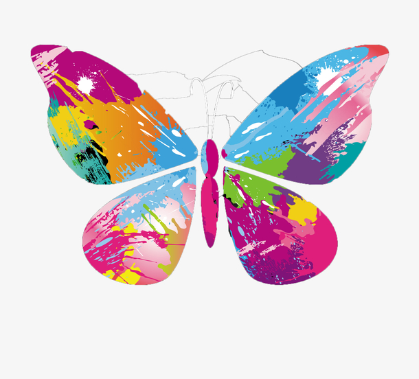 关键词 : 彩绘,蝴蝶,唯美,创意设计,装饰图案