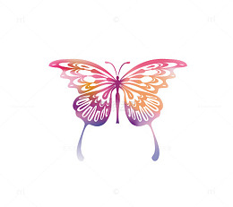 手绘绚丽蝴蝶