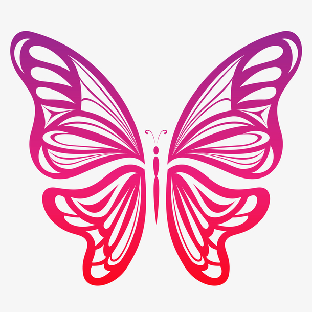 彩绘卡通渐变蝴蝶