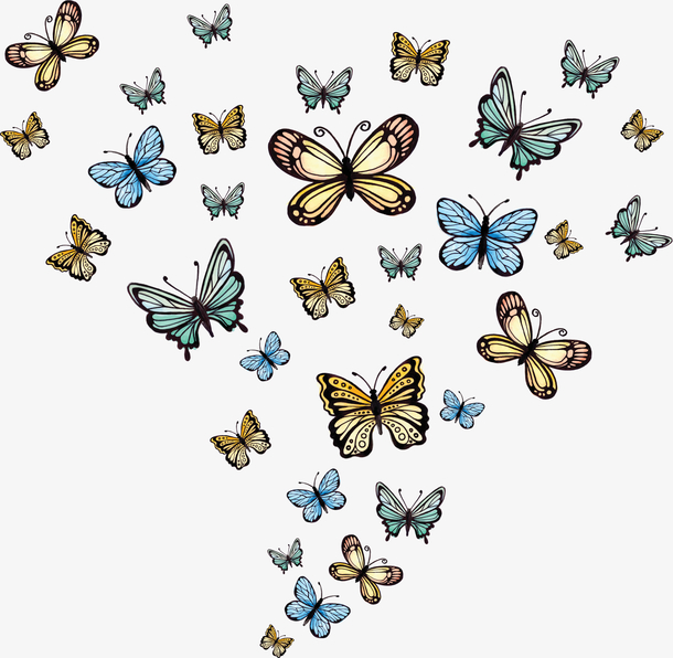 矢量蝴蝶素材免费下载_觅元素