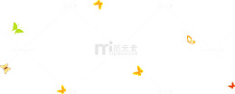 黄色漂浮蝴蝶