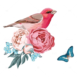 母亲节美丽的花朵插画装饰素材