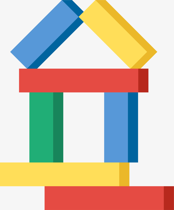 彩色立体玩具积木