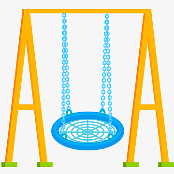 公园秋千矢量插画