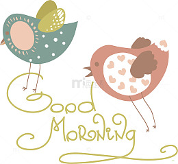 森林动物卡通插画小鸟素材