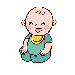 蓝色衣服可爱宝宝