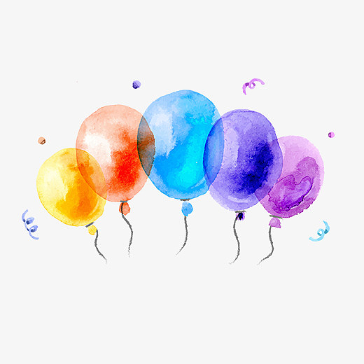 卡通小清新玻璃氢气球