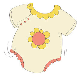 可爱的婴儿物品儿童衣服矢量素材