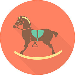 红色背景矢量LOGO木马