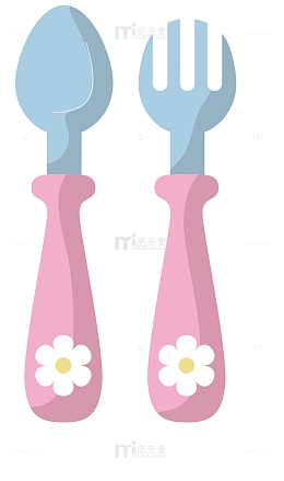 矢量图儿童的餐具