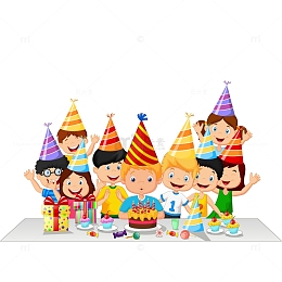 庆祝生日的儿童人物设计