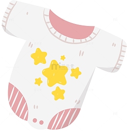 唯美清新衣服可爱卡通婴儿矢量素