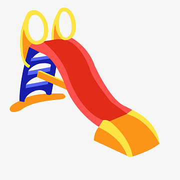 卡通公园的儿童滑梯设计